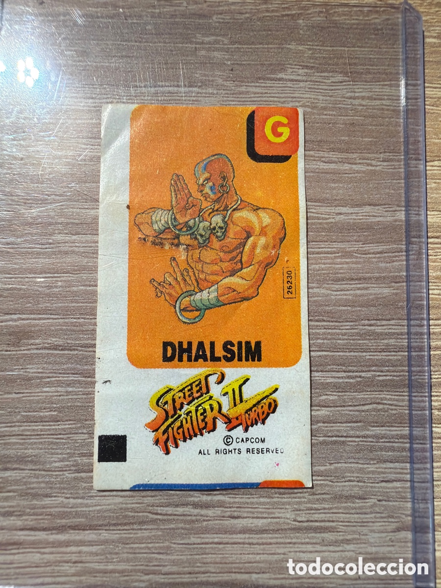 Coleccionismo Cromos antiguos: Street fighter Dunkin chicle