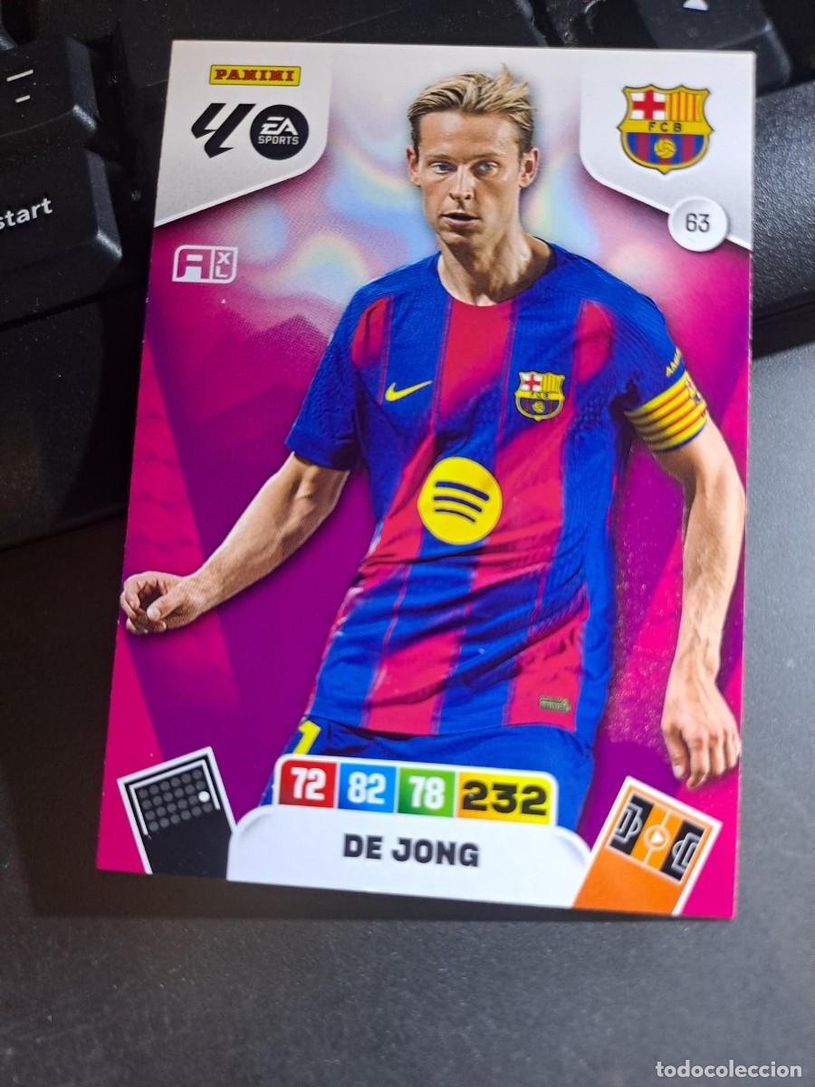 Coleccionismo Cromos antiguos: ADRENALYN XL DE JONG 63 BARCELONA CROMO LIGA 2025 2026 25 26 PANINI
