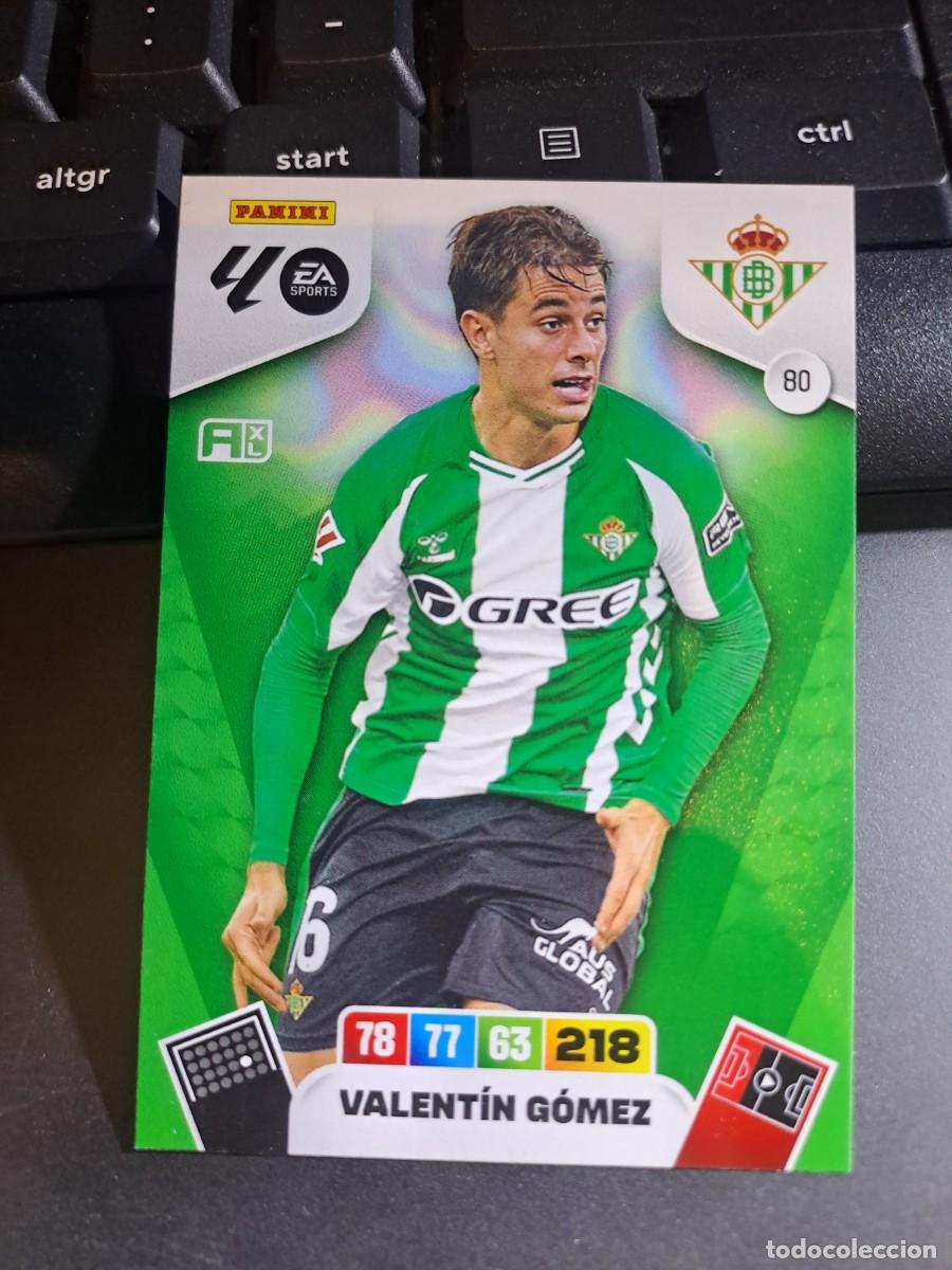 Coleccionismo Cromos antiguos: ADRENALYN XL VALENTIN GOMEZ 80 BETIS CROMO LIGA 2025 2026 25 26 PANINI