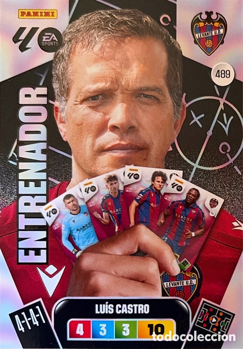 Coleccionismo Cromos antiguos: 489.- LUIS CASTRO -ENTRENADOR- (LEVANTE) ADRENALYN XL LIGA 2025/26 (PANINI)