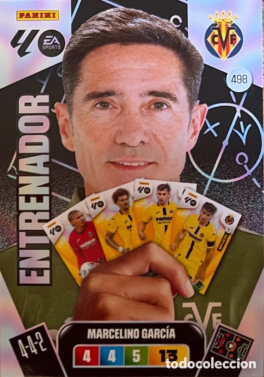 Coleccionismo Cromos antiguos: 498.- MARCELINO GARCIA -ENTRENADOR- (VILLARREAL) ADRENALYN XL LIGA 2025/26 (PANINI)