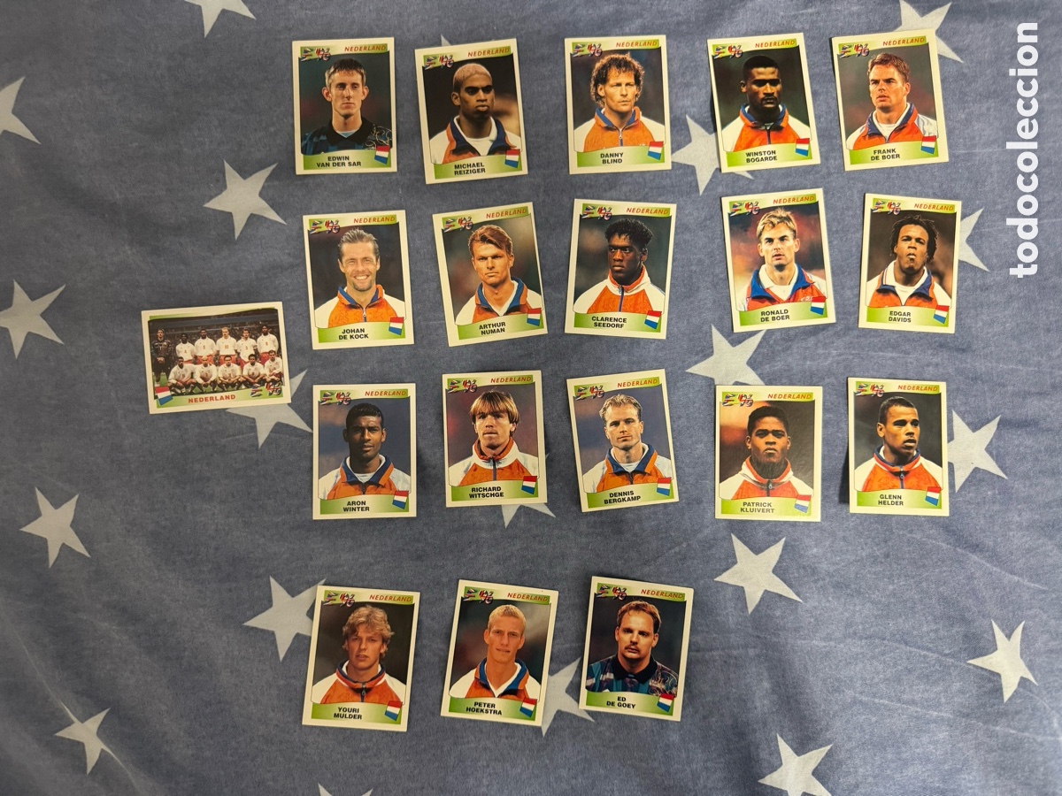 Coleccionismo Cromos antiguos: Lote selecci&oacute;n Nederland - Eurocopa 1996