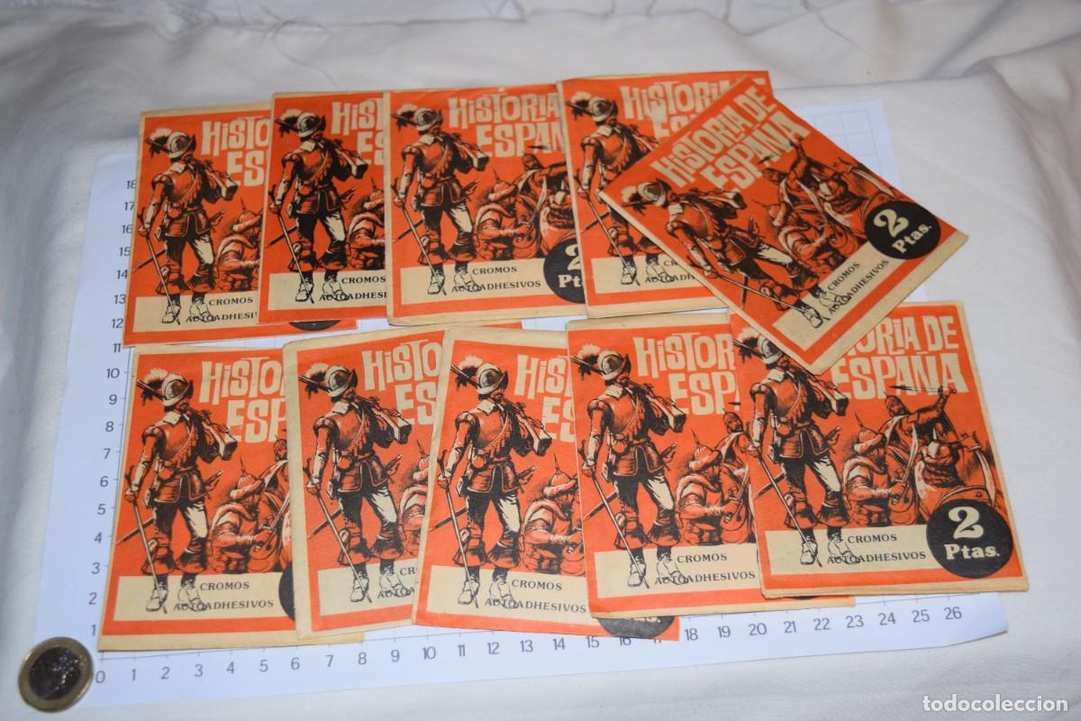 Colecionismo Cromos antigos: &iexcl;Oportunidad, 10 sobres antiguos, sin abrir - HISTORIA de ESPA&Ntilde;A - Ediciones PETRONIO - 1974 &iexcl;Mira!