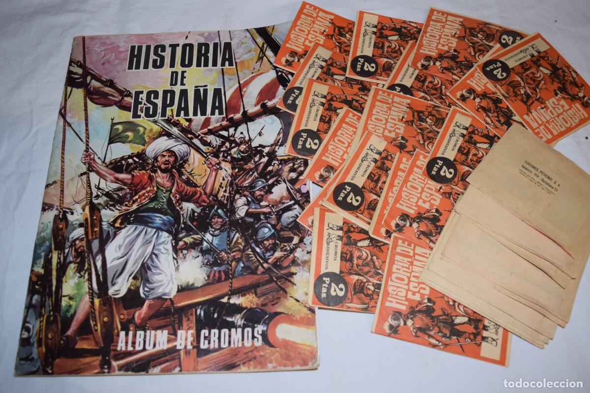 Collectable Antique Stickers: &Aacute;lbum vacio y 30 sobres sin abrir - HISTORIA de ESPA&Ntilde;A - Ediciones PETRONIO S.A. - 1974 &iexcl;Mira fotos!