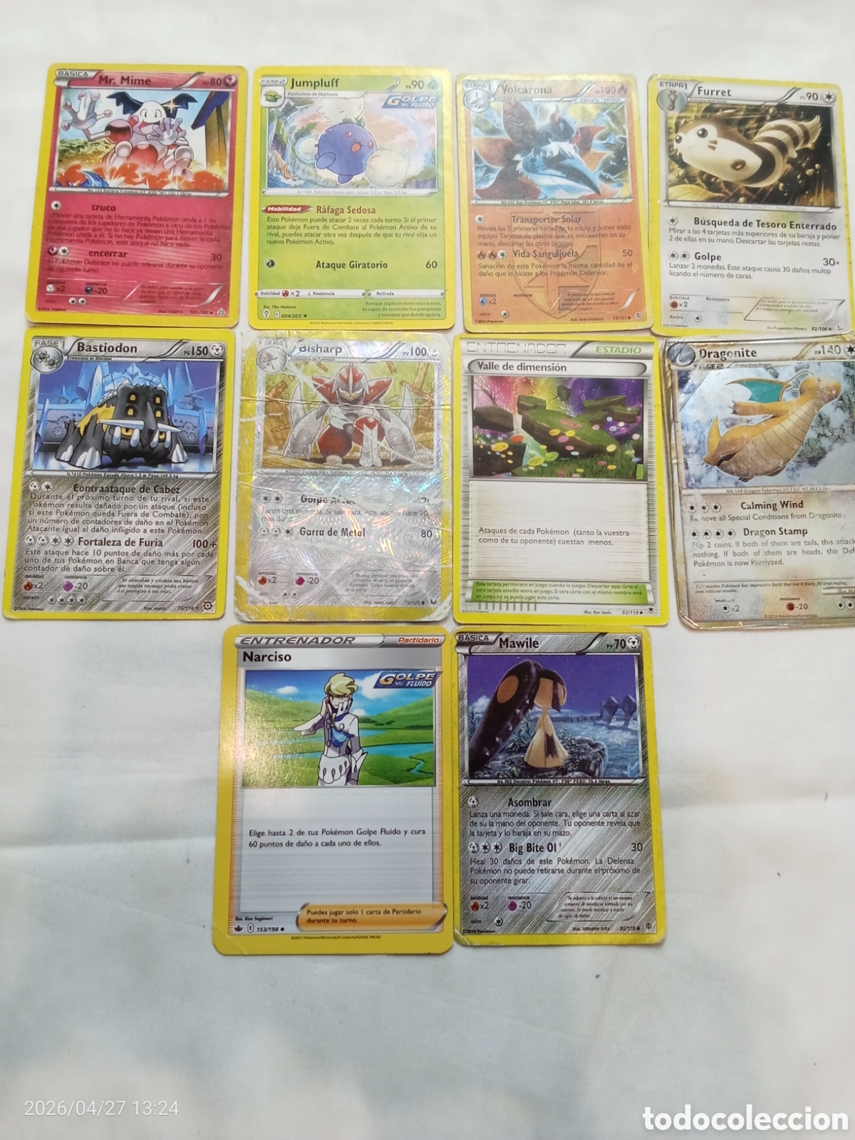 Coleccionismo Cromos antiguos: Lote cartas Pokemon variadas