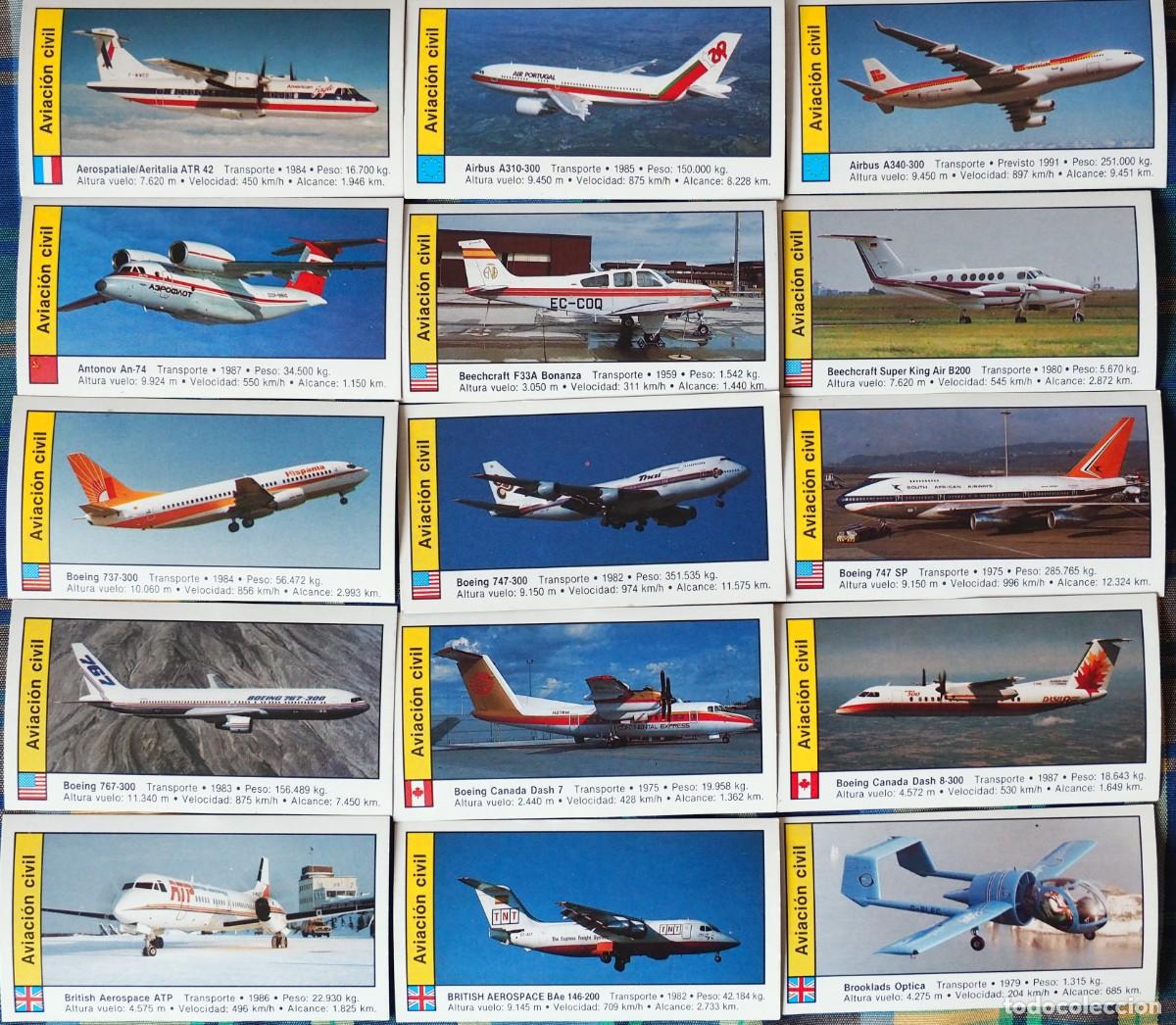 Collezionismo Figurine antiche: LOTE DE 116 CROMOS DE AVIONES. NUNCA PEGADO. A&Ntilde;O 1989 DEL ALBUM AVIONES DE CUSCO