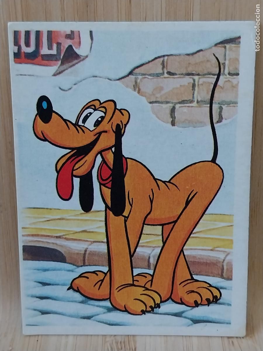 Collezionismo Figurine antiche: PLUTO DISNEY A&Ntilde;O 1981 FESTIVAL CROMO 9 SIN PEGAR NUNCA 7.3X5.3CMS **