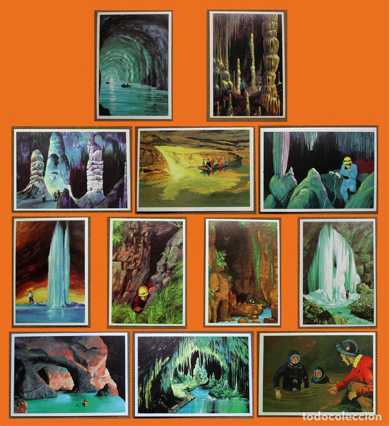 Coleccionismo Cromos antiguos: CROMOS DUNKIN - SERIE COMPLETA - ESPELEOLOGIA - CUEVA