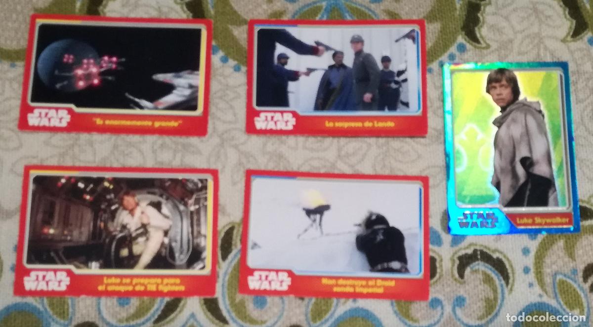 Coleccionismo Cromos antiguos: Lote de 5 cromos El viaje hacia Star Wars: El despertar de la Fuerza