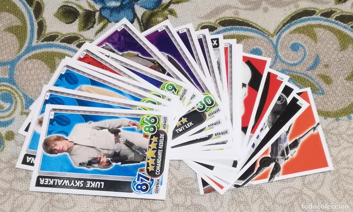 Coleccionismo Cromos antiguos: Lote de 20 cromos del album Star Wars Force Attax, Topps - Todos diferentes