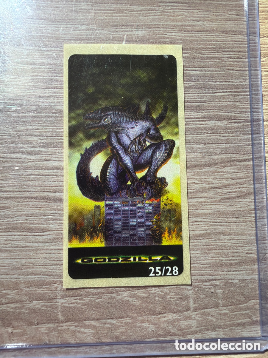 Coleccionismo Cromos antiguos: Cromo pegatina godzilla