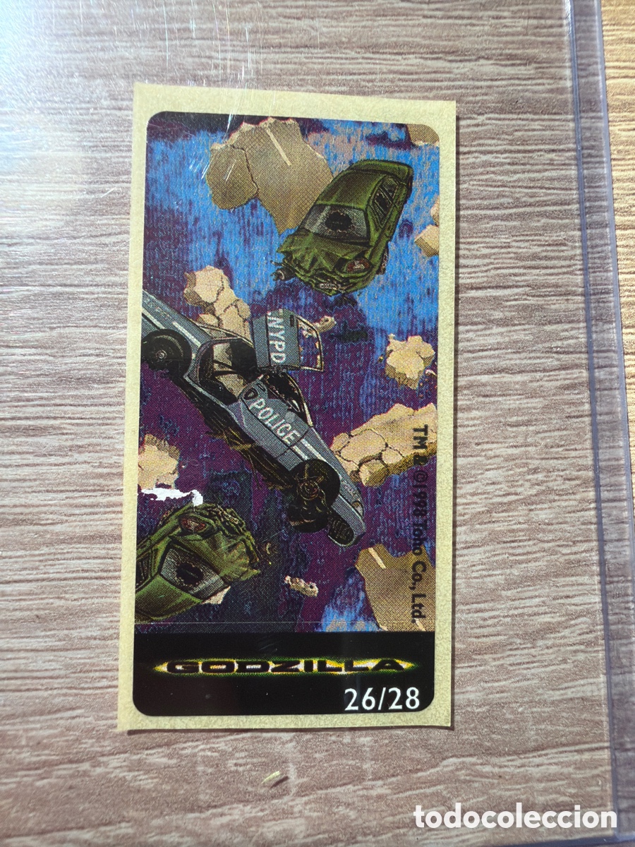 Coleccionismo Cromos antiguos: Chicle godzilla pegatina