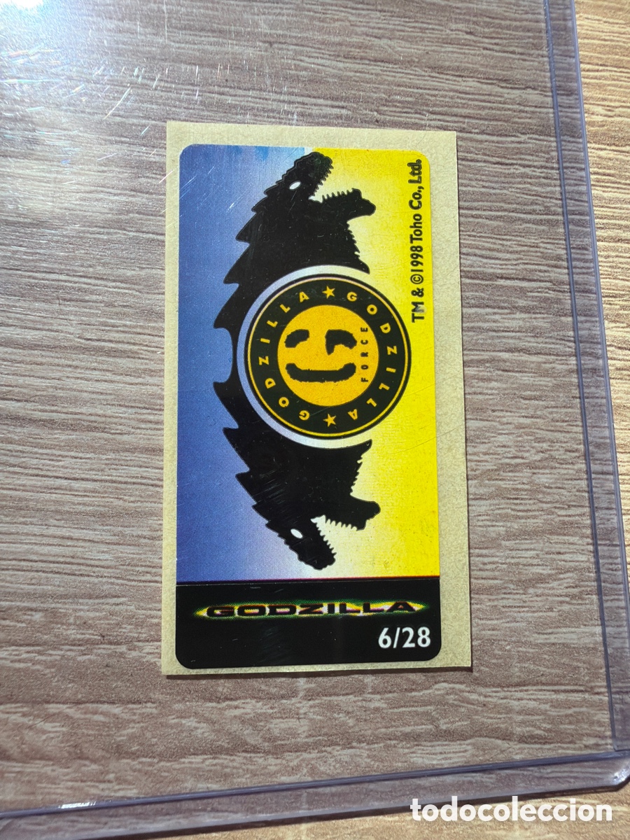 Collezionismo Figurine antiche: Pegatina godzilla chicle