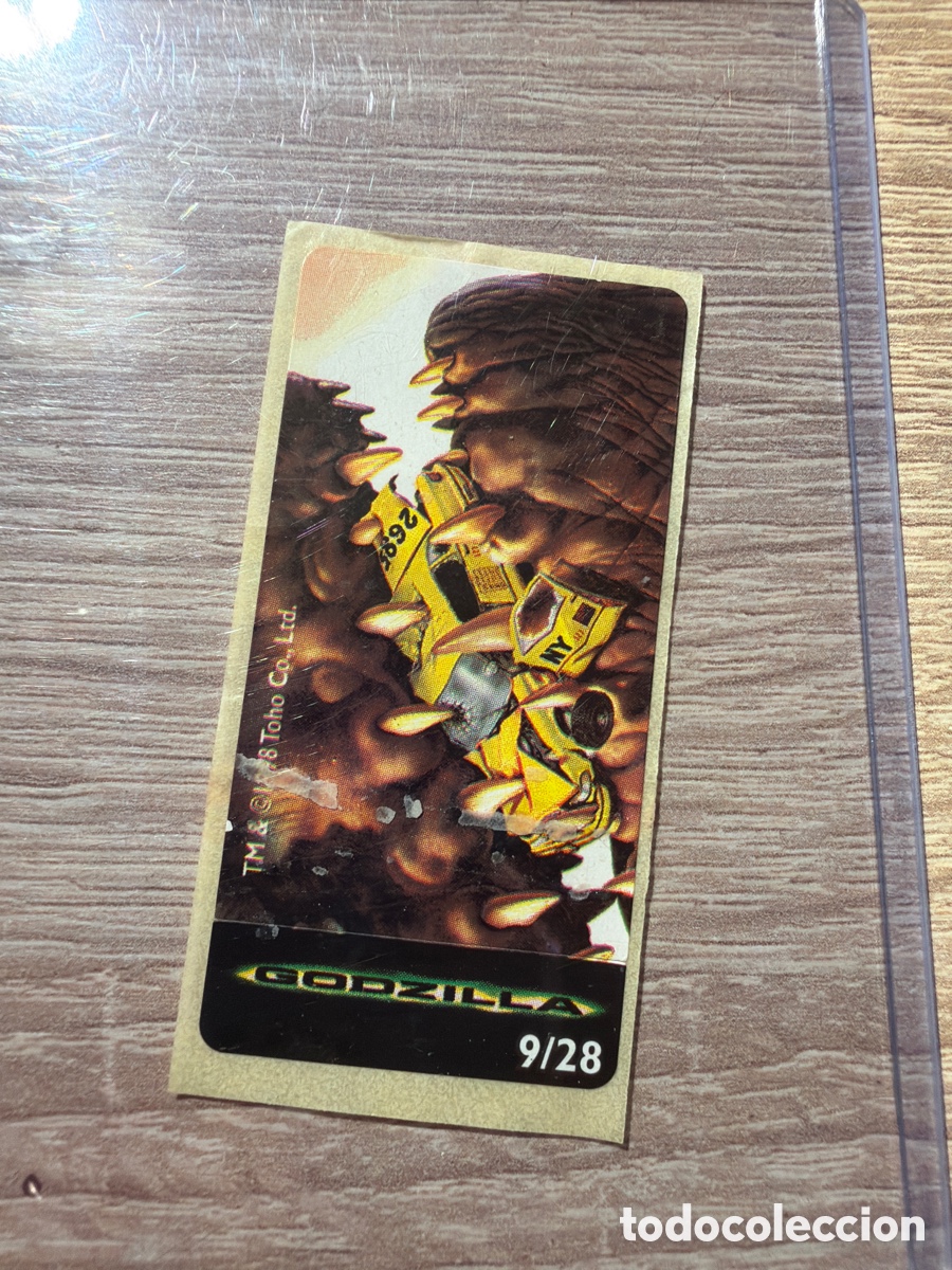 Coleccionismo Cromos antiguos: Cromo pegatina godzilla