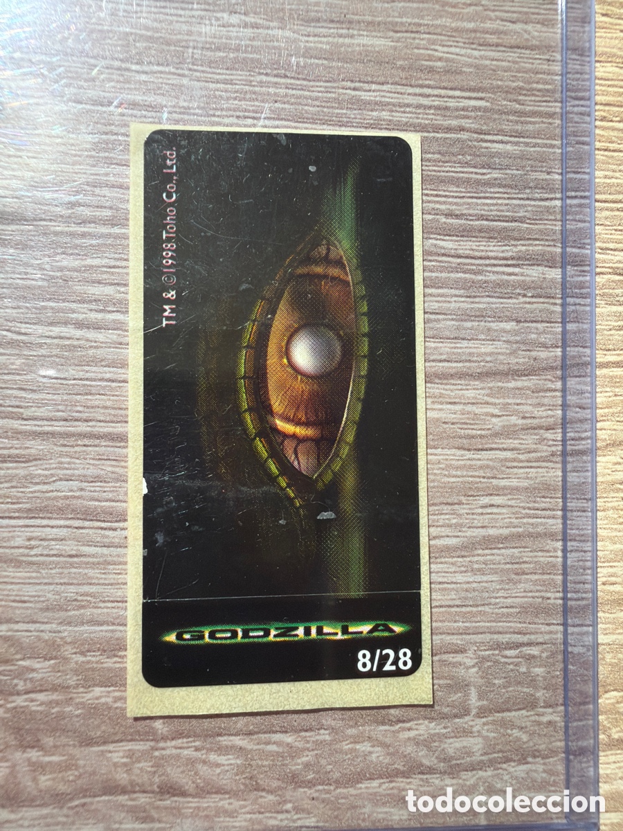 Coleccionismo Cromos antiguos: Pegatina chicle godzilla