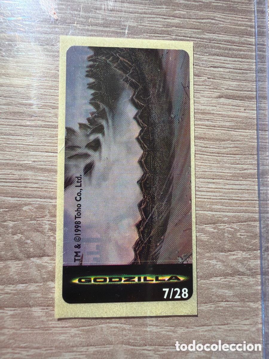Coleccionismo Cromos antiguos: Pegatina chicle godzilla