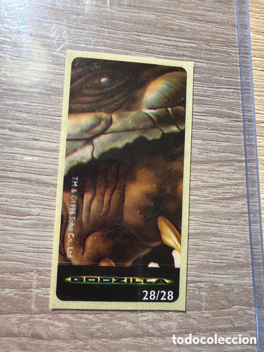 Coleccionismo Cromos antiguos: Pegatina chicle godzilla