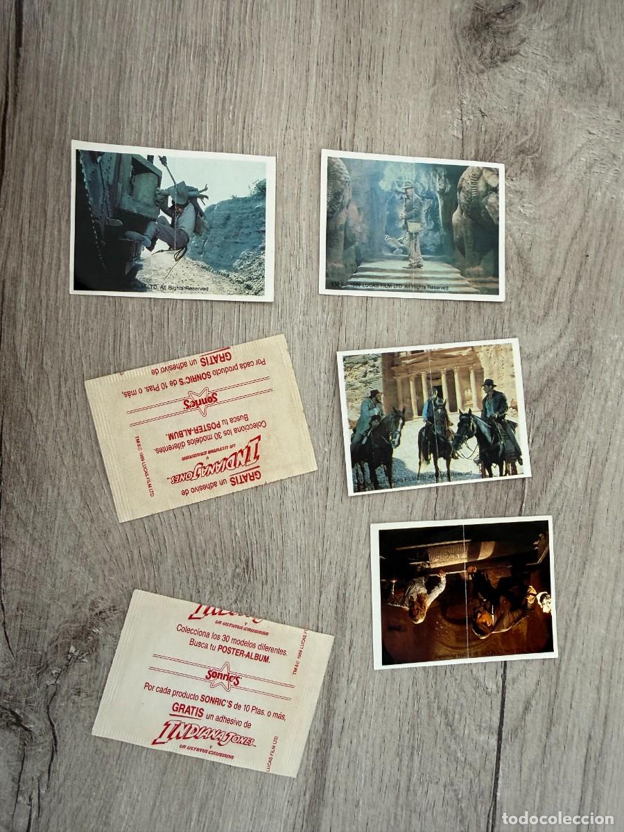 Coleccionismo Cromos antiguos: 4 pegatinas chicles Indiana Jones y la &Uacute;ltima Cruzada