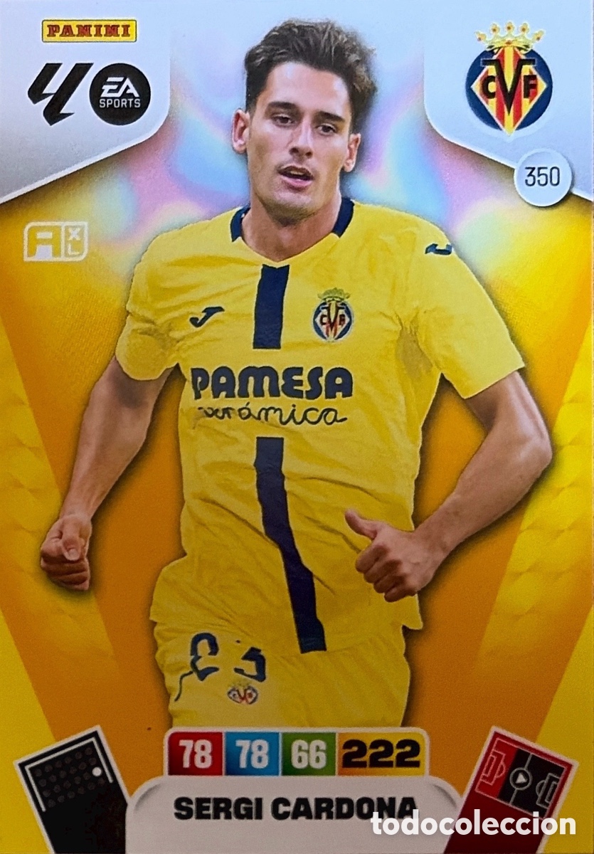 Coleccionismo Cromos antiguos: 350.- SERGI CARDONA (VILLARREAL) ADRENALYN XL LIGA 2025/26 (PANINI)