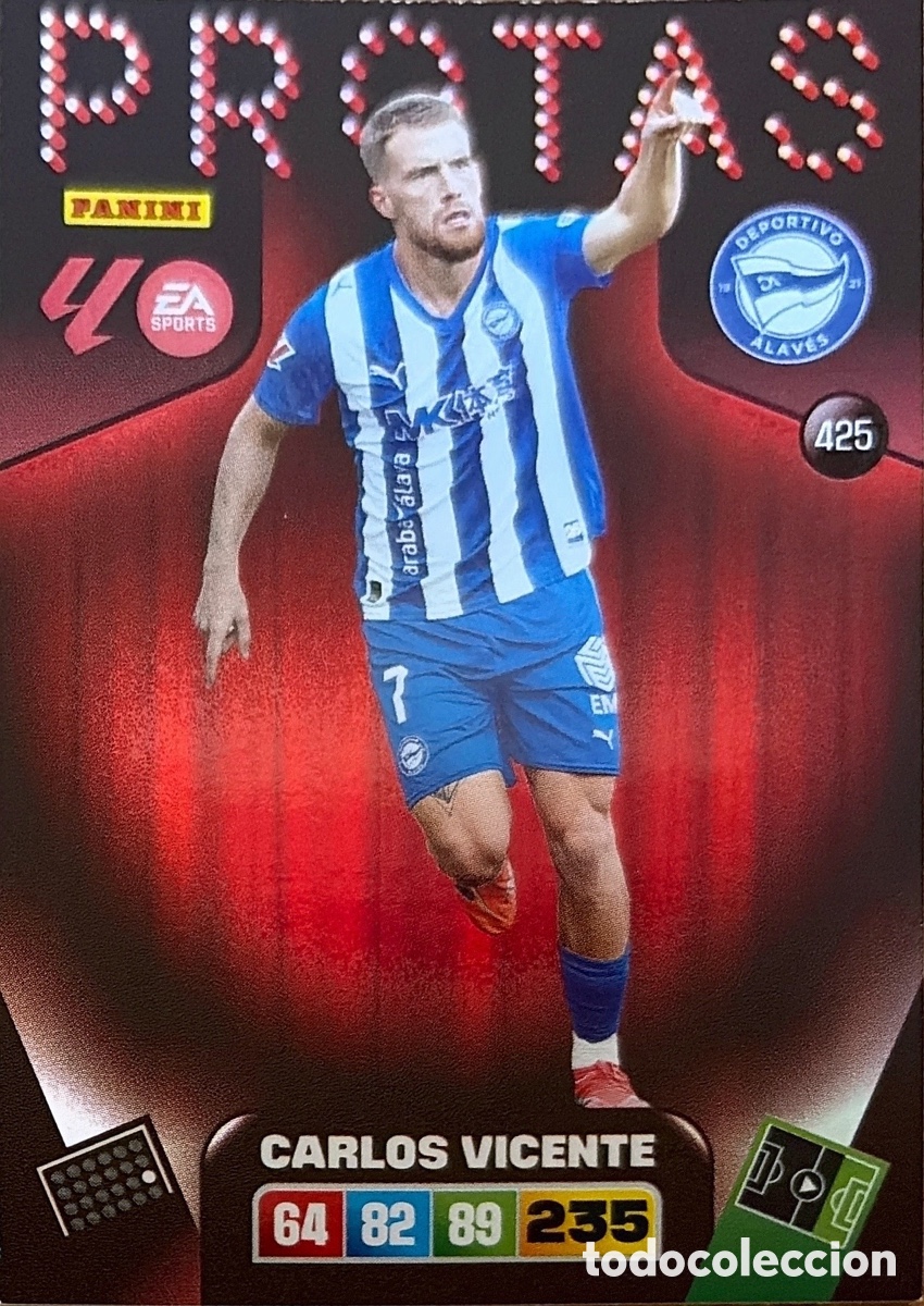 Coleccionismo Cromos antiguos: 425.- CARLOS VICENTE -PROTAS- (ALAVES) ADRENALYN XL LIGA 2025/26 (PANINI)
