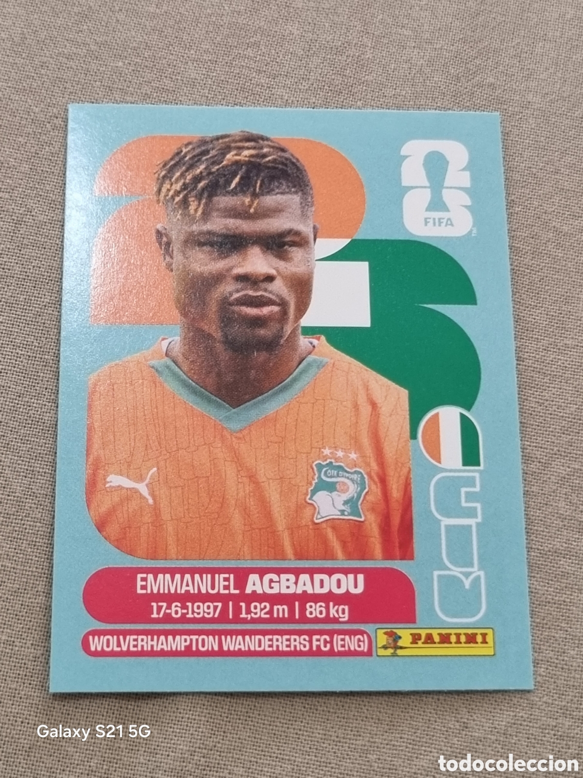 Coleccionismo Cromos antiguos: 8 - AGBADOU , COSTA DE MARFIL , FIFA WORLD CUP 2026