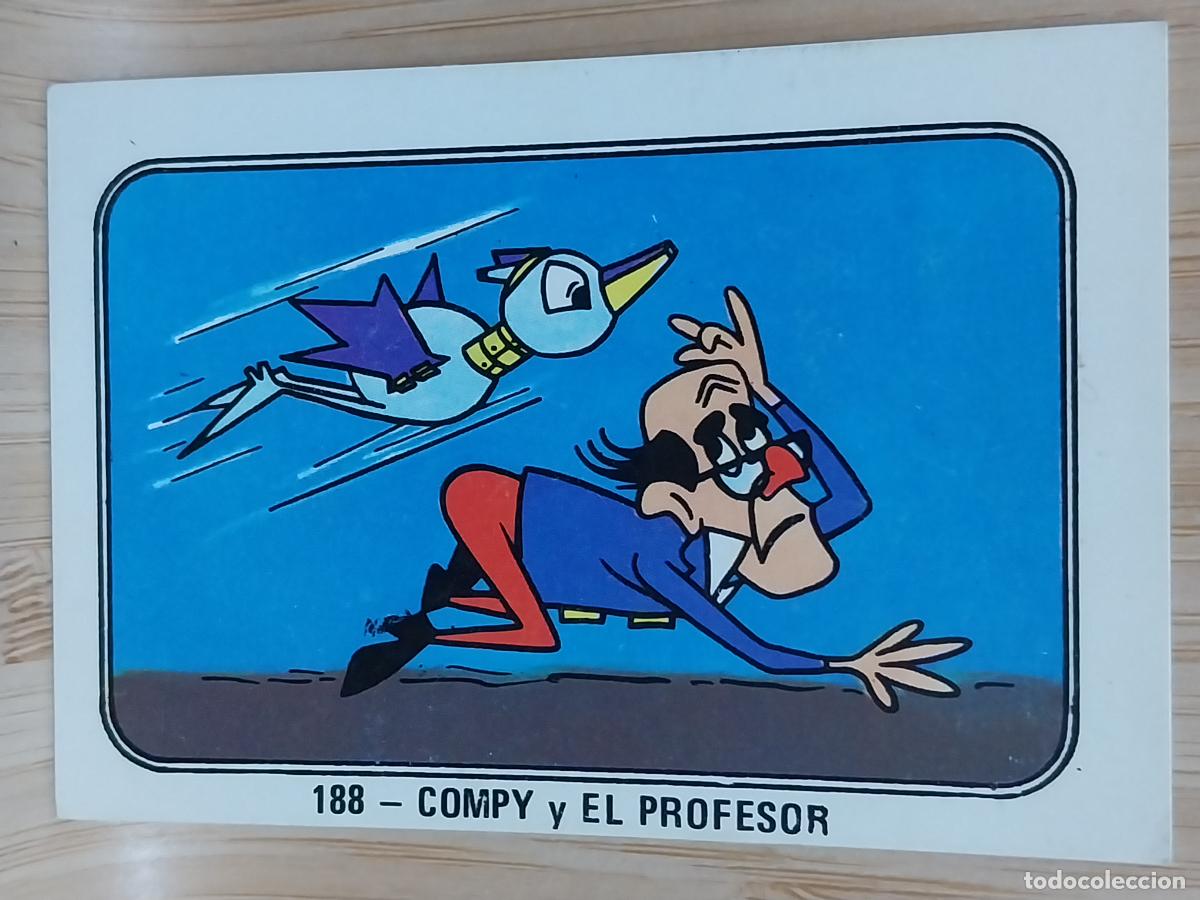 Coleccionismo Cromos antiguos: COMPY Y PROFESOR FESTIVAL A&Ntilde;O 1971 FHER CROMO 188 RECUPERADO HANNA BARBERA
