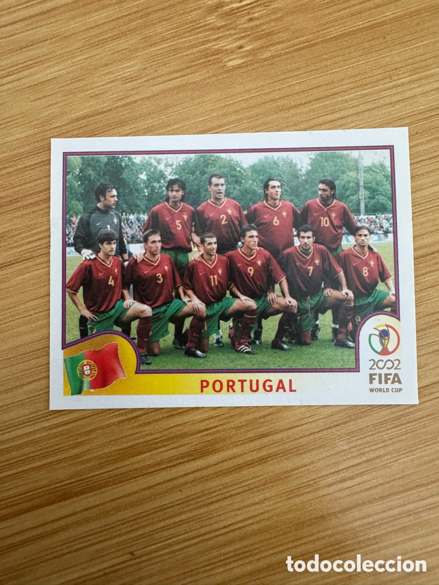 Coleccionismo Cromos antiguos: Alineaci&oacute;n Portugal n&deg;295- Korea y Jap&oacute;n 2002