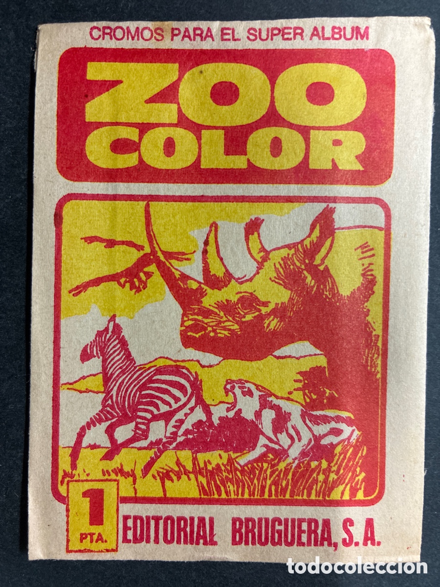 Coleccionismo Cromos antiguos: SOBRE CROMOS SIN ABRIR ALBUM ZOO COLOR EDITORIAL BRUGUERA
