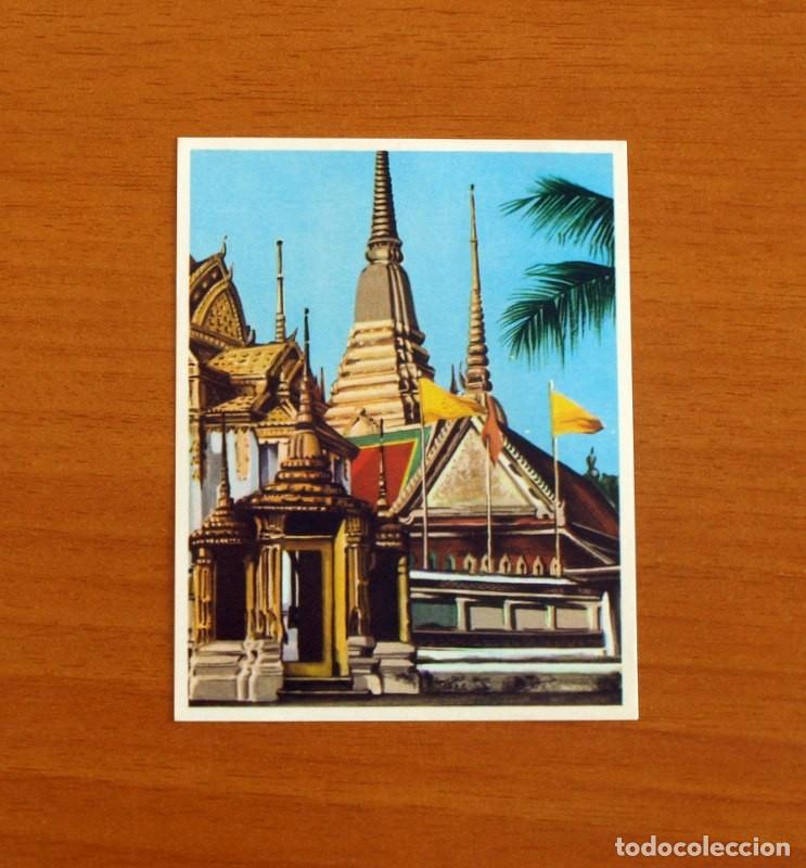 Coleccionismo Cromos antiguos: Asia y sus Habitantes-N&ordm; 212 Templo del Vat Poo, Bangkok -Editorial Maga A&ntilde;o 1972-Cromo Nunca Pegado