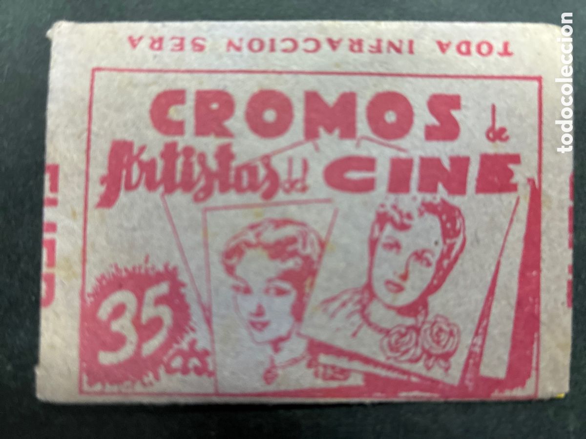 Coleccionismo Cromos antiguos: SOBRE CROMOS SIN ABRIR ALBUM CROMOS ARTISTAS DE CINE EDITORIAL FHER