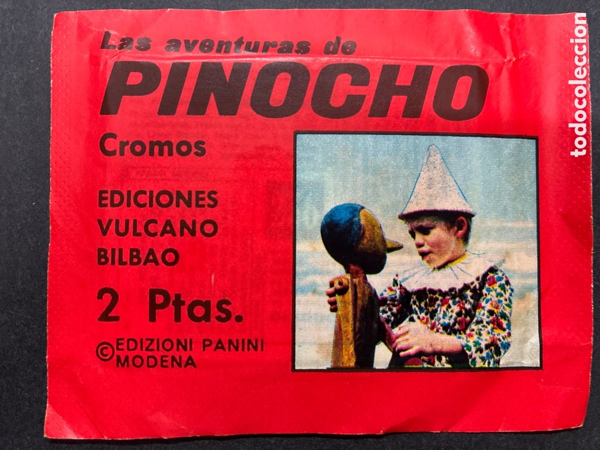 Coleccionismo Cromos antiguos: SOBRE CROMOS SIN ABRIR ALBUM CROMOS SERIE T.V PINOCHO EDITORIAL VULCANO PANINI