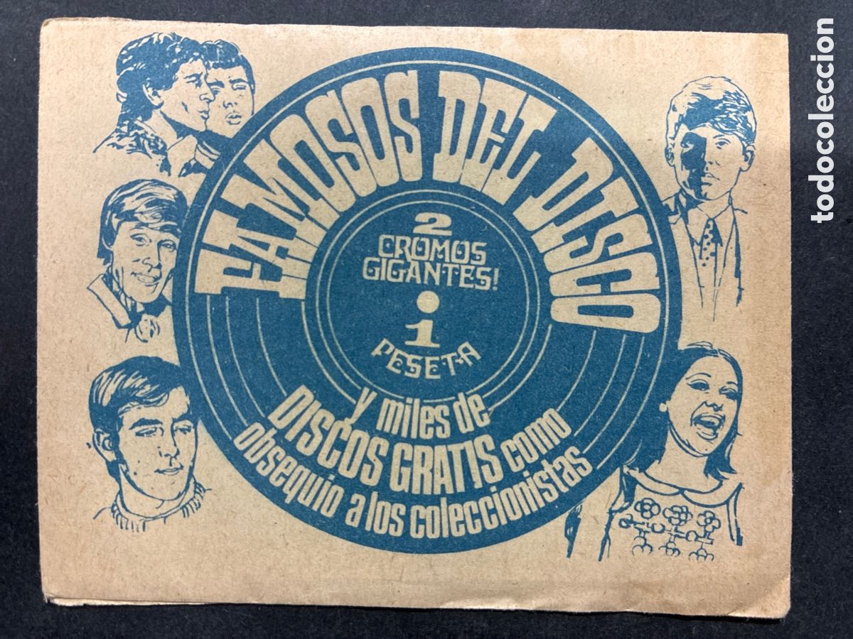 Coleccionismo Cromos antiguos: SOBRE CROMOS SIN ABRIR ALBUM FAMOSOS DEL DISCO EDITORIAL ESTE