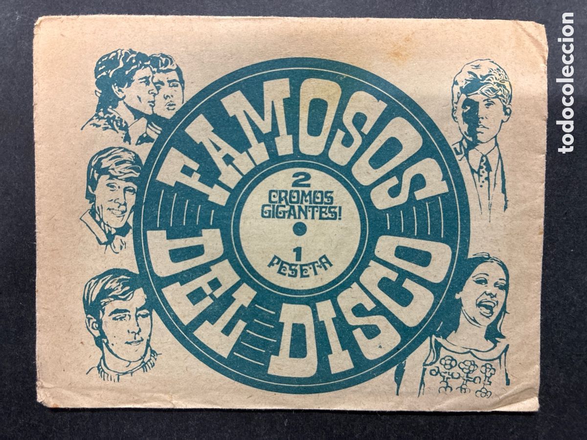 Coleccionismo Cromos antiguos: SOBRE CROMOS SIN ABRIR ALBUM FAMOSOS DEL DISCO EDITORIAL ESTE