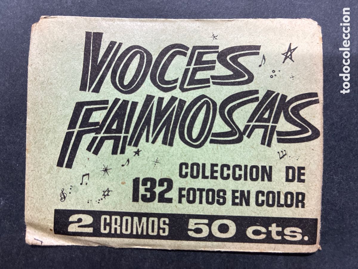 Coleccionismo Cromos antiguos: SOBRE CROMOS SIN ABRIR ALBUM VOCES FAMOSAS EDITORIAL IBEROMUNDIAL