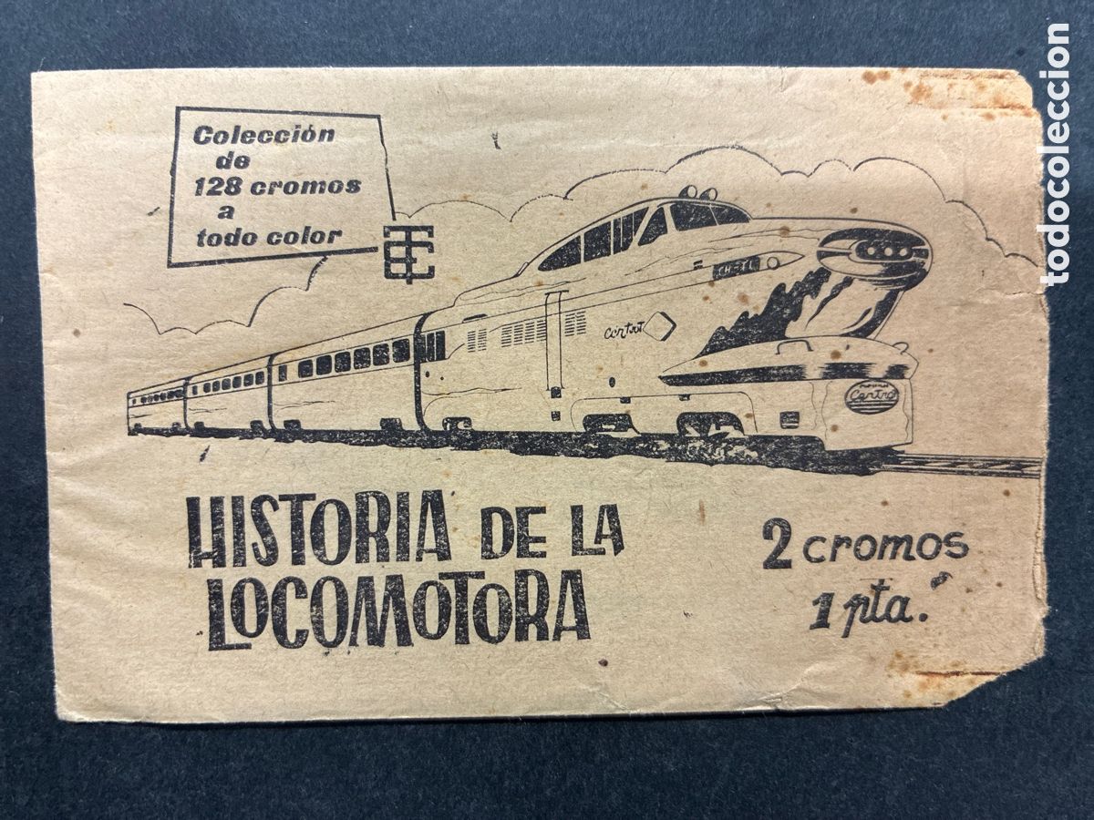 Coleccionismo Cromos antiguos: SOBRE CROMOS SIN ABRIR ALBUM HISTORIA DE LA LOCOMOTORA EDITORIAL TORAY
