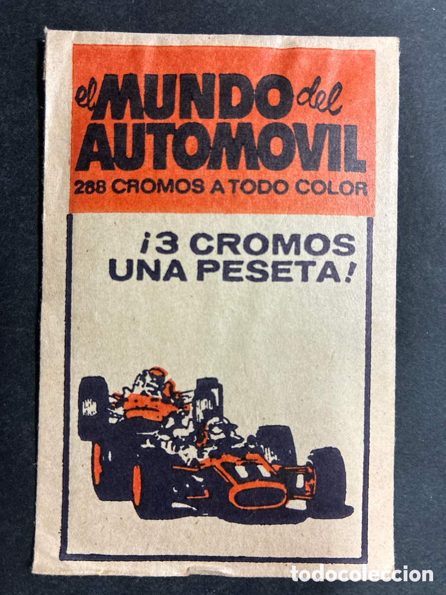 Coleccionismo Cromos antiguos: SOBRE CROMOS SIN ABRIR ALBUM EL MUNDO DEL AUTOMOVIL EDITORIAL BRUGUERA