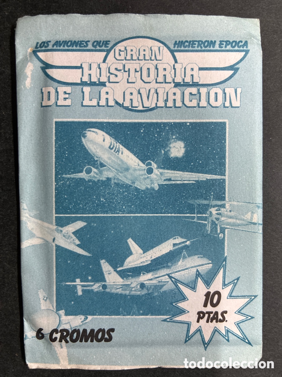 Coleccionismo Cromos antiguos: SOBRE CROMOS SIN ABRIR ALBUM GRAN HISTORIA DE LA AVIACION