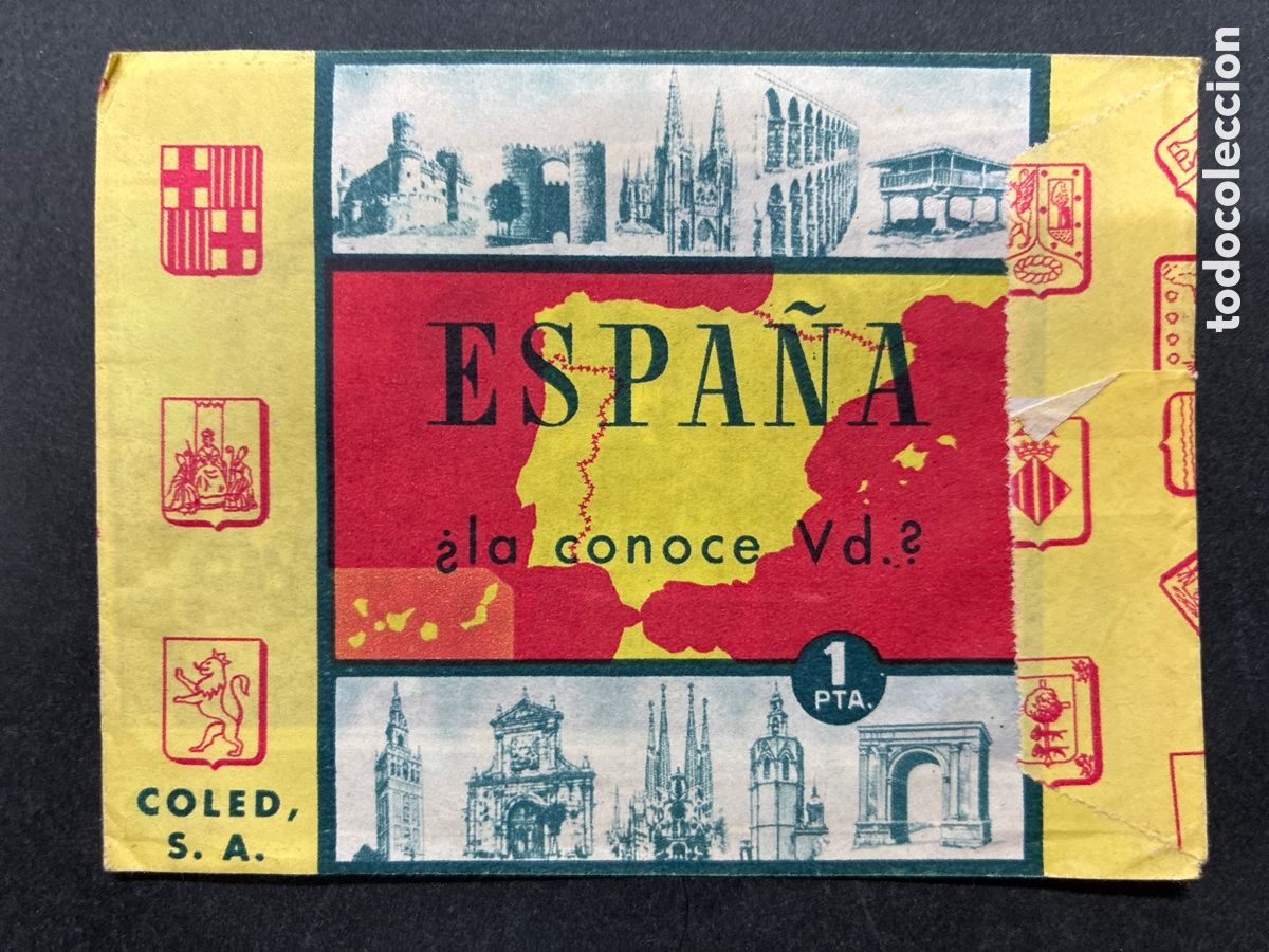 Coleccionismo Cromos antiguos: SOBRE CROMOS SIN ABRIR ALBUM ESPA&Ntilde;A LA CONOCE VD?