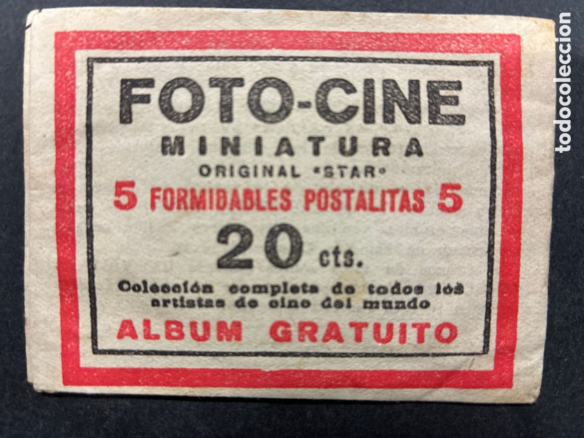 Coleccionismo Cromos antiguos: SOBRE CROMOS SIN ABRIR ALBUM FOTO CINE MINIATURA