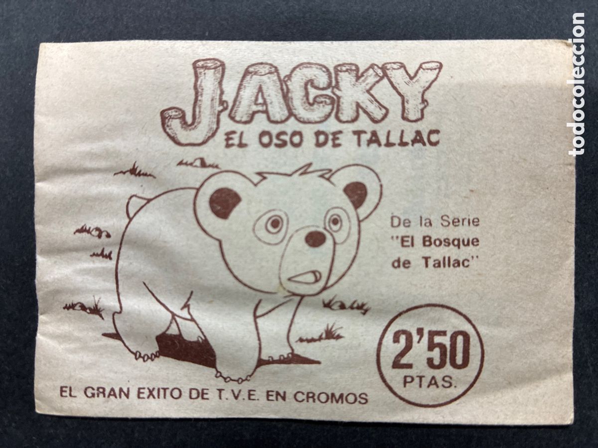 Coleccionismo Cromos antiguos: SOBRE CROMOS SIN ABRIR ALBUM SERIE T.V JACKY EL OSO DE TALLAC