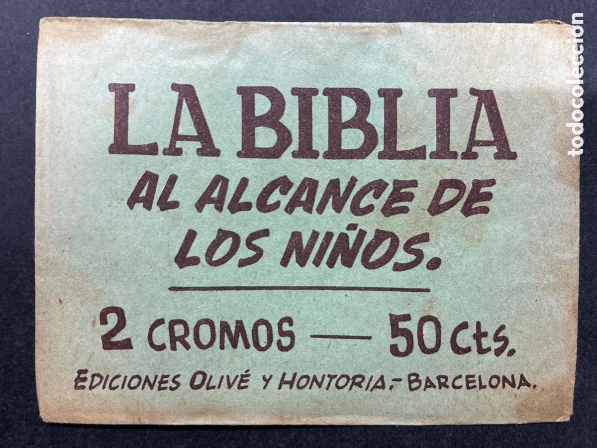 Coleccionismo Cromos antiguos: SOBRE CROMOS SIN ABRIR ALBUM LA BIBLIA AL ALCANCE DE LOS NI&Ntilde;OS