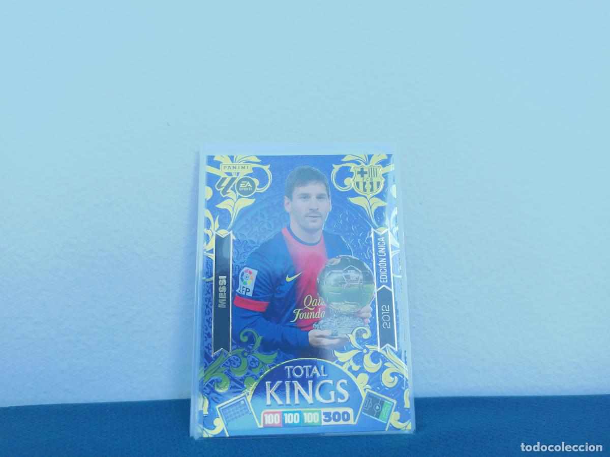 Coleccionismo Cromos antiguos: TOTAL KINGS 2012 EDICION UNICA MESSI TOTAL KINGS BARCELONA CROMO ADRENALYN XL 25 26