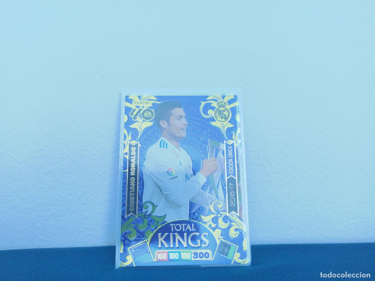 Coleccionismo Cromos antiguos: TOTAL KINGS 2016 2017 EDICION UNICA CRISTIANO RONALDO TOTAL KINGS REAL MADRID CROMO ADRENALYN XL 25