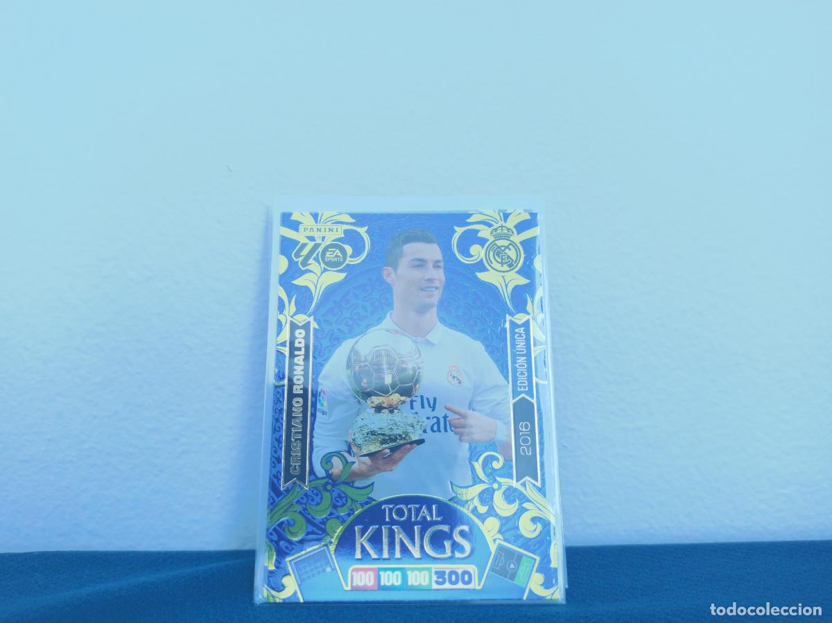 Coleccionismo Cromos antiguos: TOTAL KINGS 2016 EDICION UNICA CRISTIANO RONALDO TOTAL KINGS REAL MADRID CROMO ADRENALYN XL 25 26