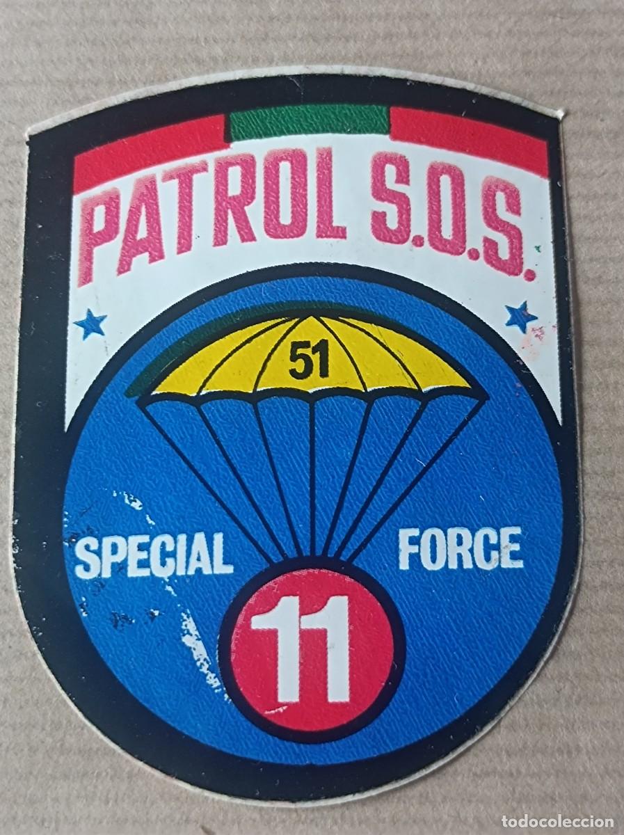 Coleccionismo Cromos antiguos: CROMO ADHESIVO SUPER EMBLEMAS BIBMO N&ordm; 51 PATROL S.O.S. SPECIAL FORCE