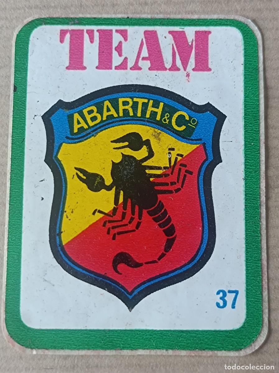 Coleccionismo Cromos antiguos: CROMO ADHESIVO SUPER EMBLEMAS BIBMO N&ordm; 37 TEAM ABARTH & C&ordm;