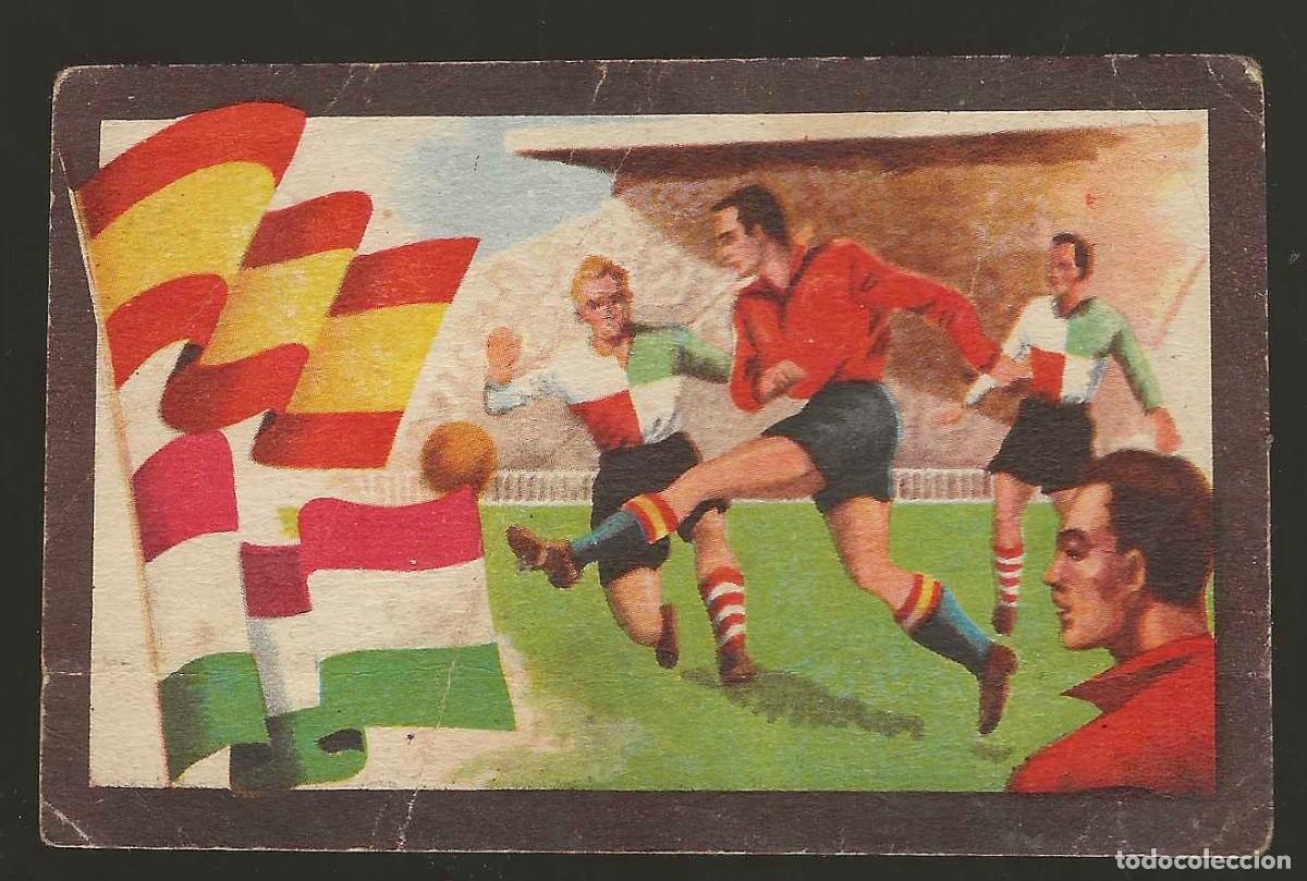 Coleccionismo Cromos antiguos: CHOCOLATES TUPINAMBA -- PARTIDOS INTERNACIONALES - SERIE A -- N&ordm; 16 HUNGRIA - ESPA&Ntilde;A