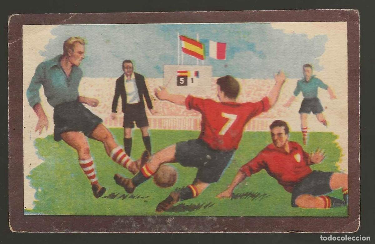 Coleccionismo Cromos antiguos: CHOCOLATES TUPINAMBA -- PARTIDOS INTERNACIONALES - SERIE A -- N&ordm;26 FRANCIA - ESPA&Ntilde;A
