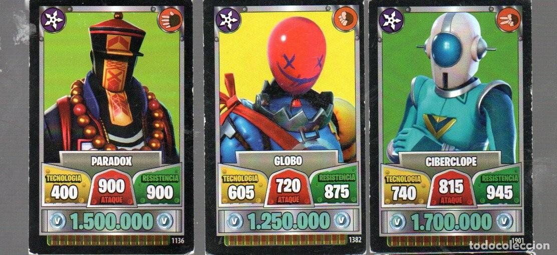 Coleccionismo Cromos antiguos: NUEVE CROMO DE FORTNITE TRADING CARD GAME N&ordm; 1136 1382 1901 2330 2510 3919 3935 3948 3966
