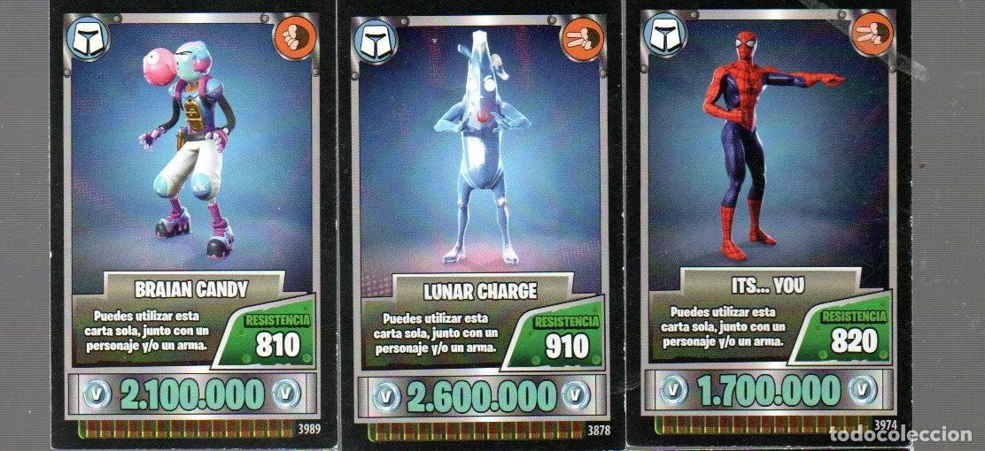 Coleccionismo Cromos antiguos: NUEVE CROMO DE FORTNITE TRADING CARD GAME N&ordm; 3542 3844 3857 3878 3974 3989 4017 4040 4047